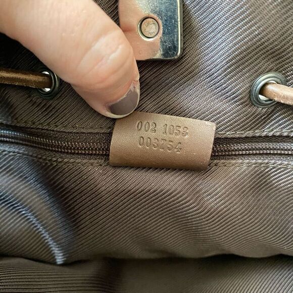 Gucci Canvas Monogram Drawstring Mini Vintage Y2K Tote Bag Purse - Picture 11 of 11